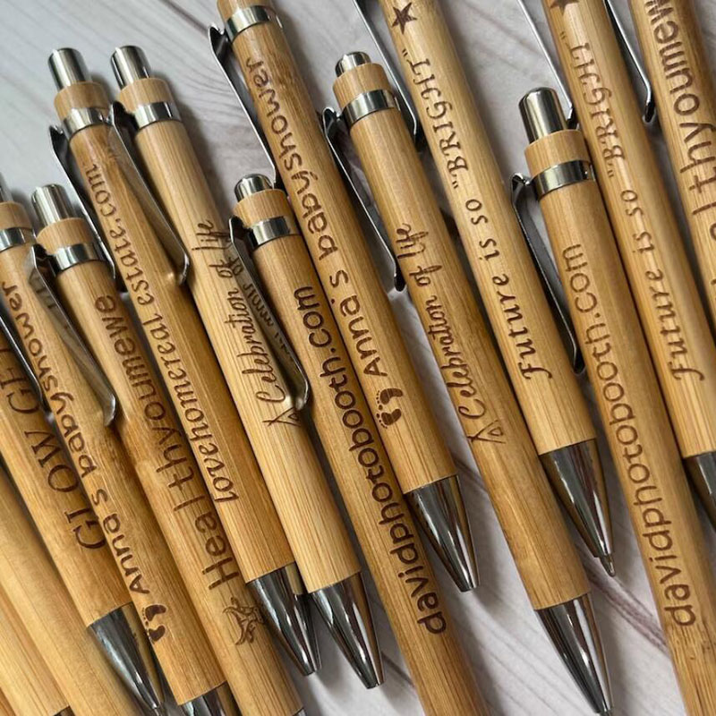 Wedding Supply Rentals - Personalized Ballpoint Pens Bamboo Pens Engraved