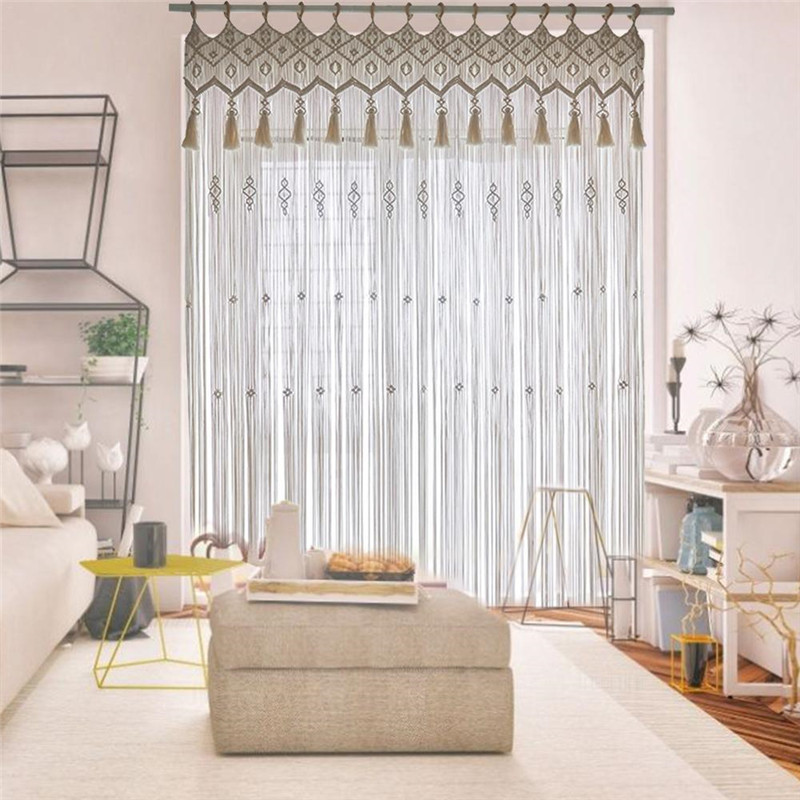 Hand-woven Macrame Cotton Door - Wedding Backdrop Curtain ulasan dan harga