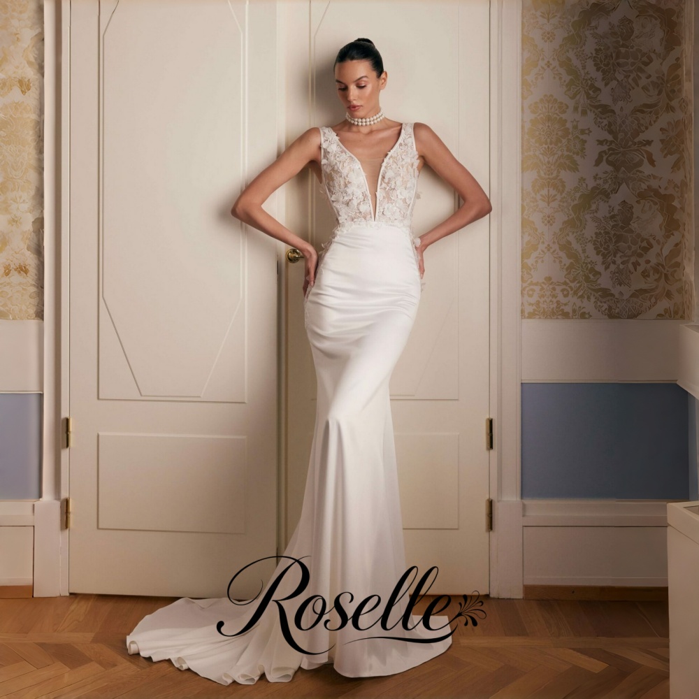 ROSELLE Lace V- Neck Mermaid W - Wedding Qw ulasan dan harga