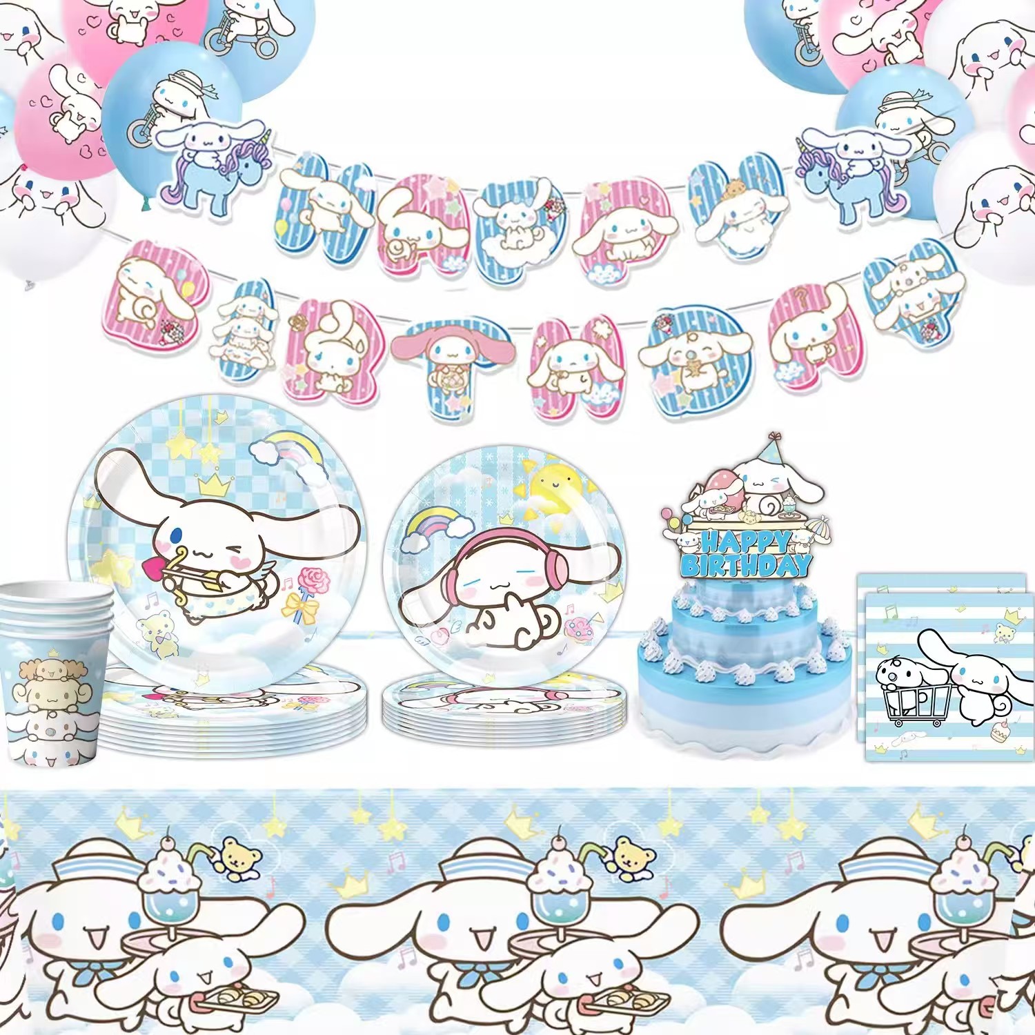 Cute dog birthday party tablew - Confetti Balloon Set ulasan dan harga