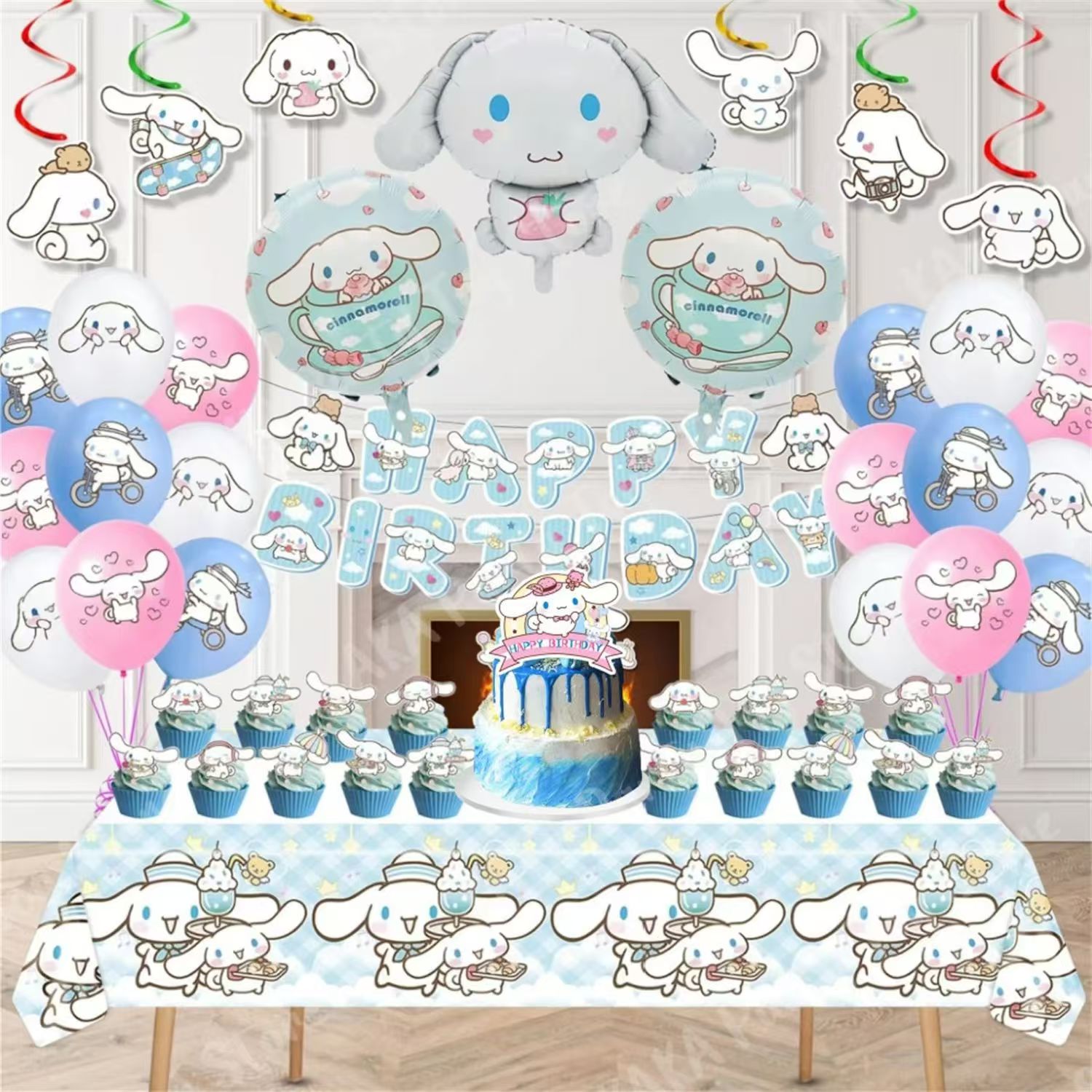 Cute dog birthday party tablew - Confetti Balloon Set ulasan dan harga