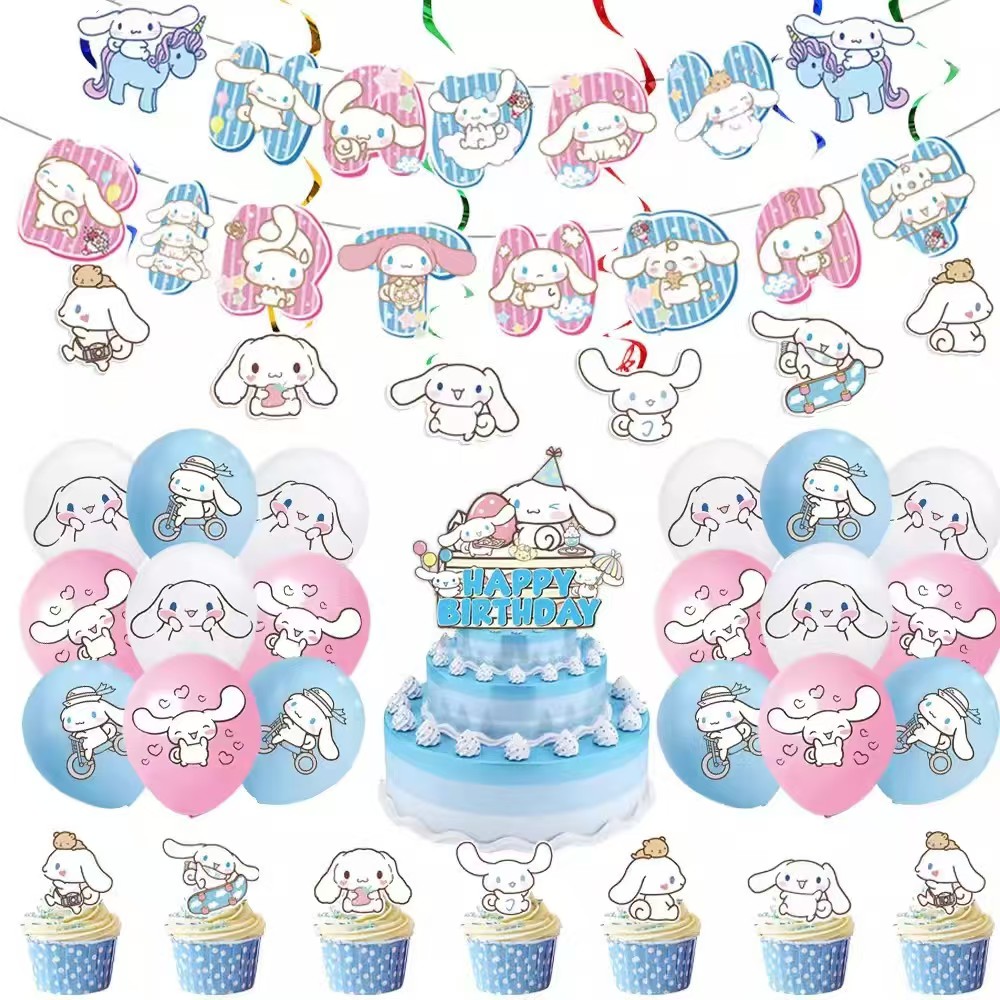 Cute dog birthday party tablew - Confetti Balloon Set ulasan dan harga