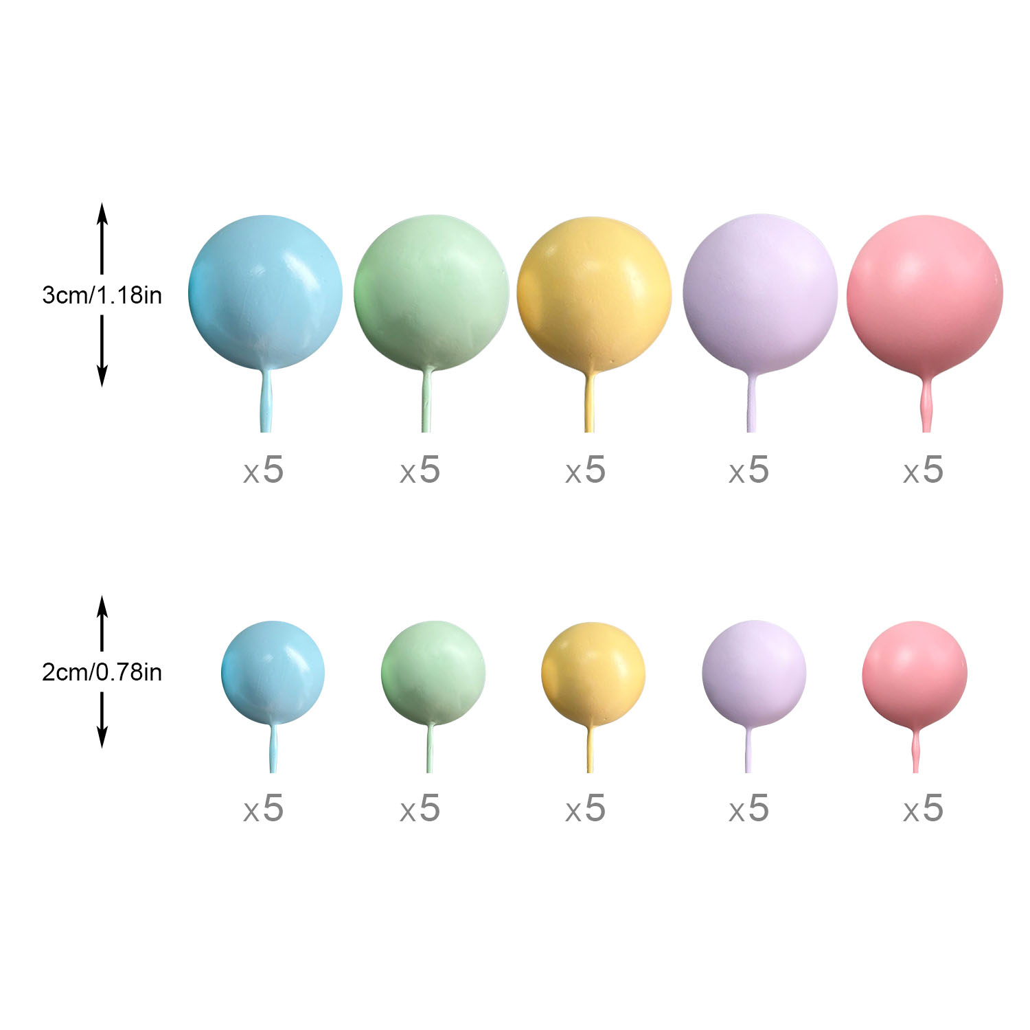 50pcs Colorful Balloon Rainbow - Confetti Balloon Set ulasan dan harga