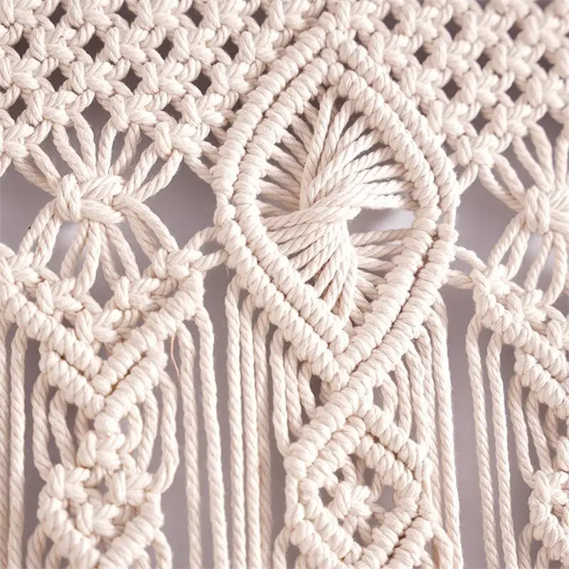 Hand-woven Macrame Wall Hangin - Wedding Backdrop Curtain ulasan dan harga