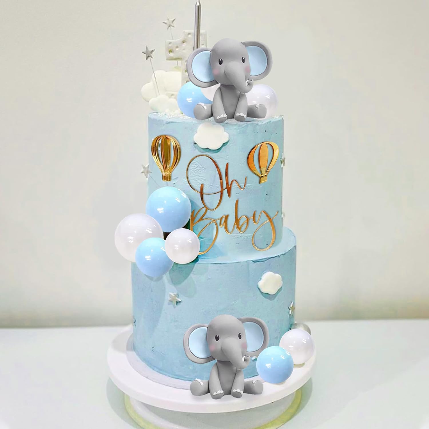 Elephant Cake Decoration Baby  - Confetti Balloon Set ulasan dan harga
