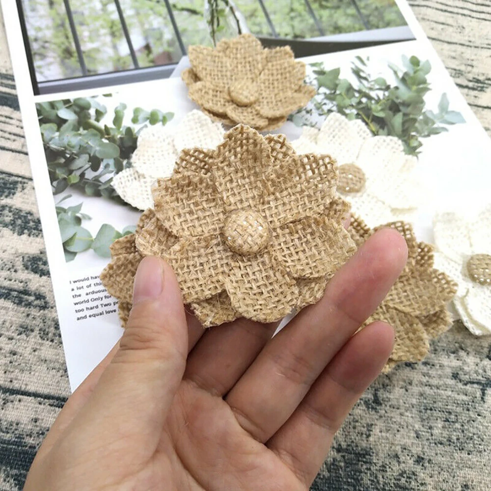 10pcs Handmade Natural Jute Bu - Wedding Supply Rentals ulasan dan harga