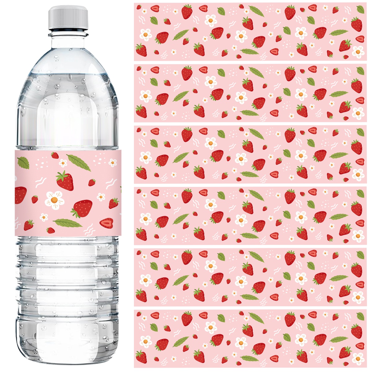 10pcs Strawberry Water Bottle  - Wedding Water Supply ulasan dan harga