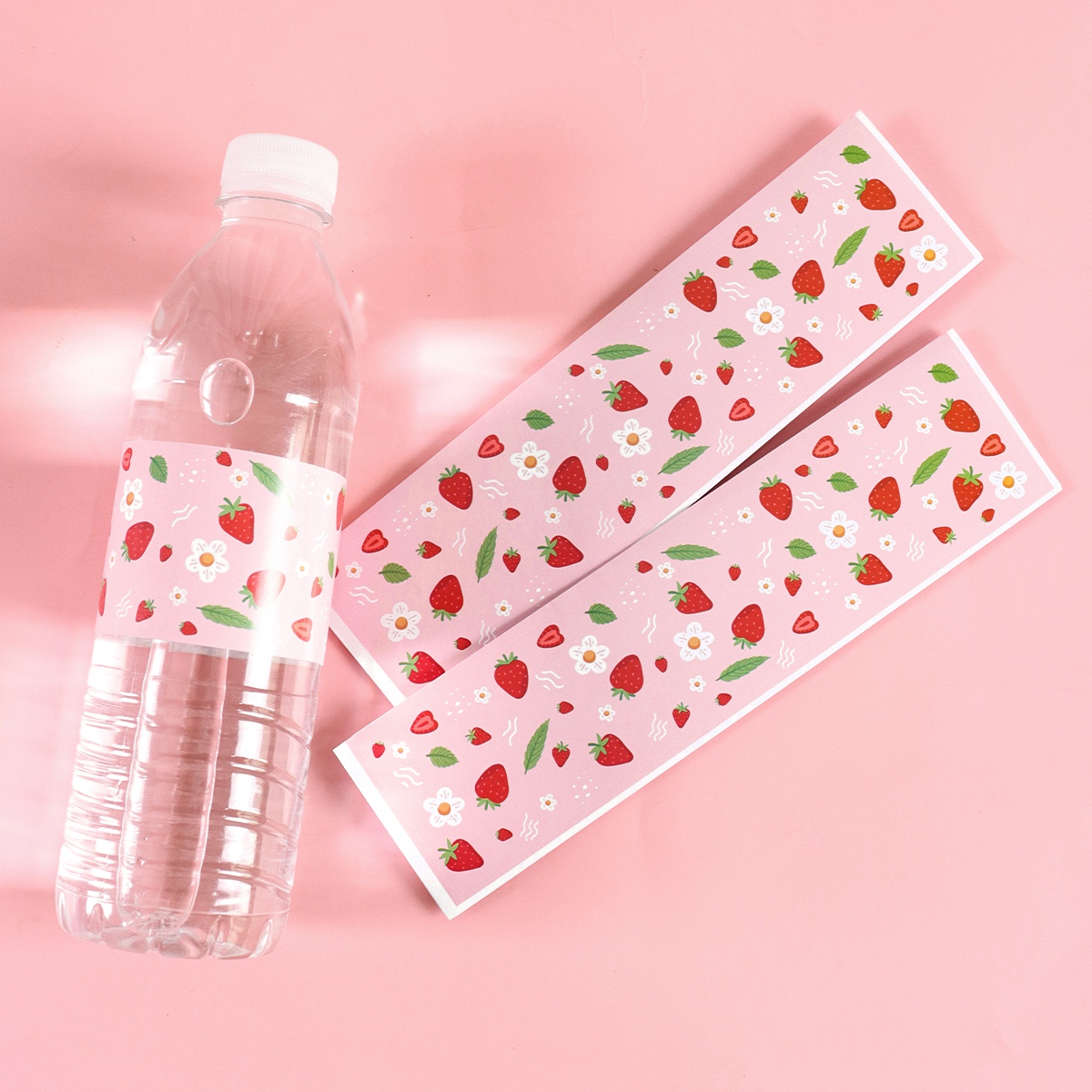 10pcs Strawberry Water Bottle  - Wedding Water Supply ulasan dan harga