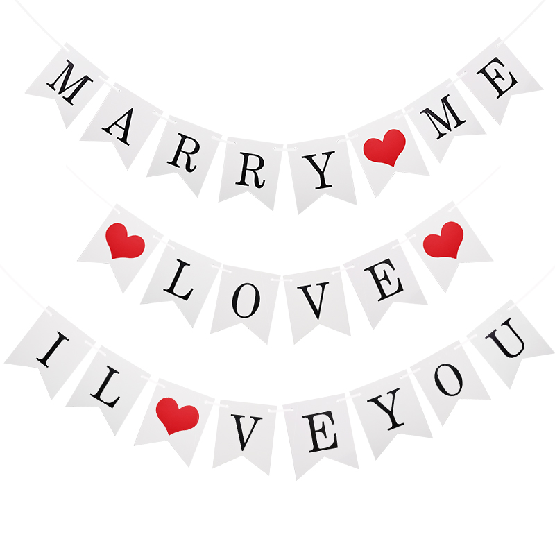 Wedding Marry Me Love Bunting  - Wedding Supply Rentals ulasan dan harga