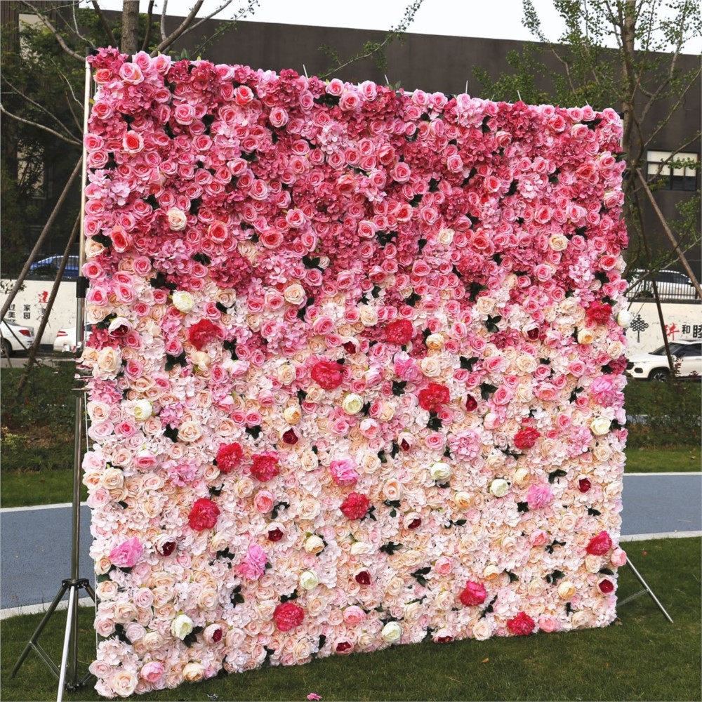 Uflower 5D Gradient Rose Artif - Wedding Backdrop Curtain ulasan dan harga