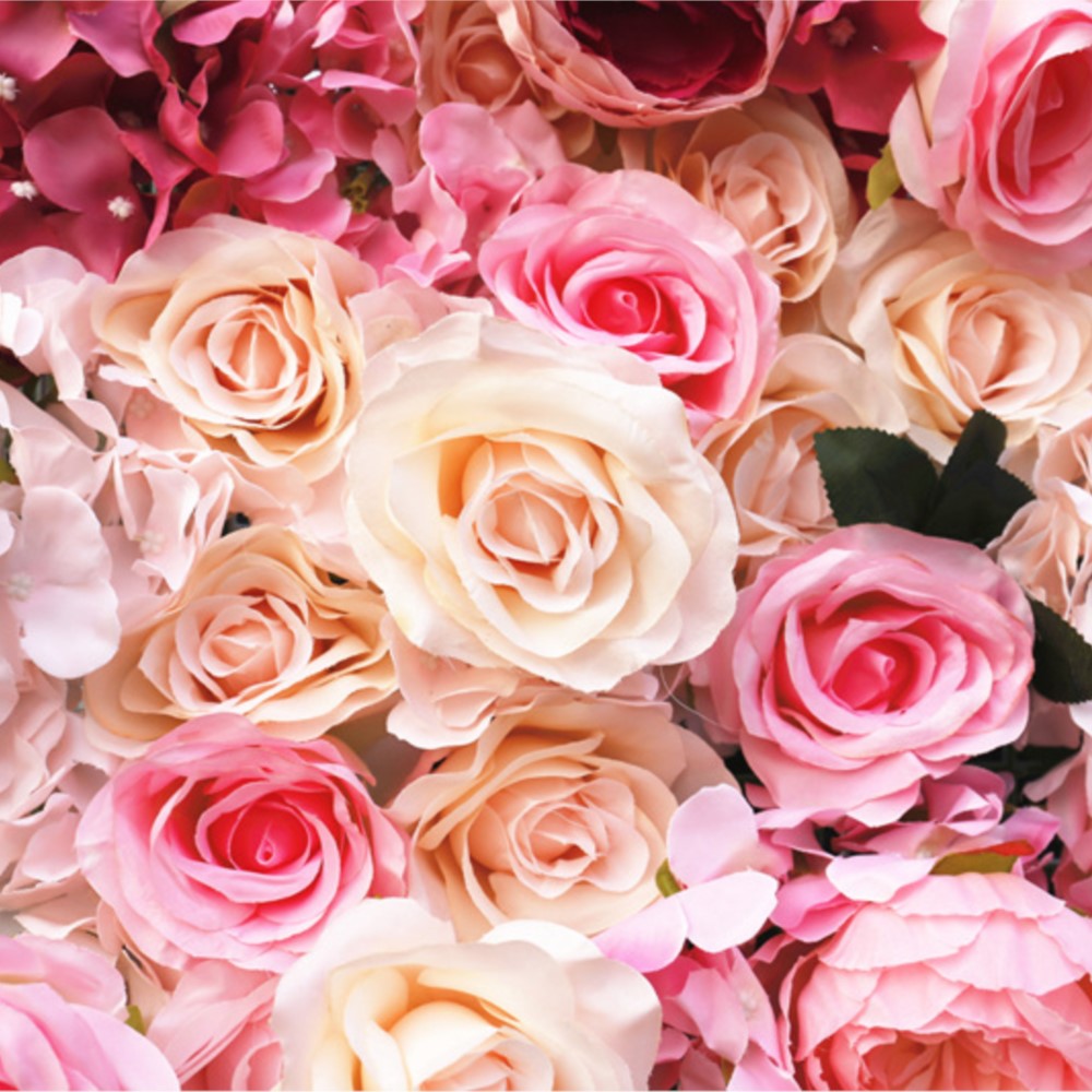 Uflower 5D Gradient Rose Artif - Wedding Backdrop Curtain ulasan dan harga