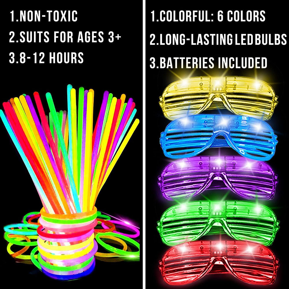 136Pack Glow in The Dark Light - Wedding Supply Bulk ulasan dan harga
