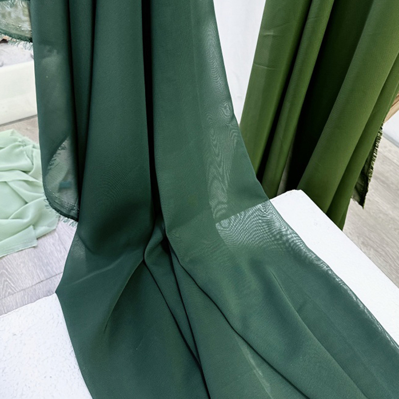 Olive Avocado Green Chiffon Fa - Wedding Backdrop Curtain ulasan dan harga