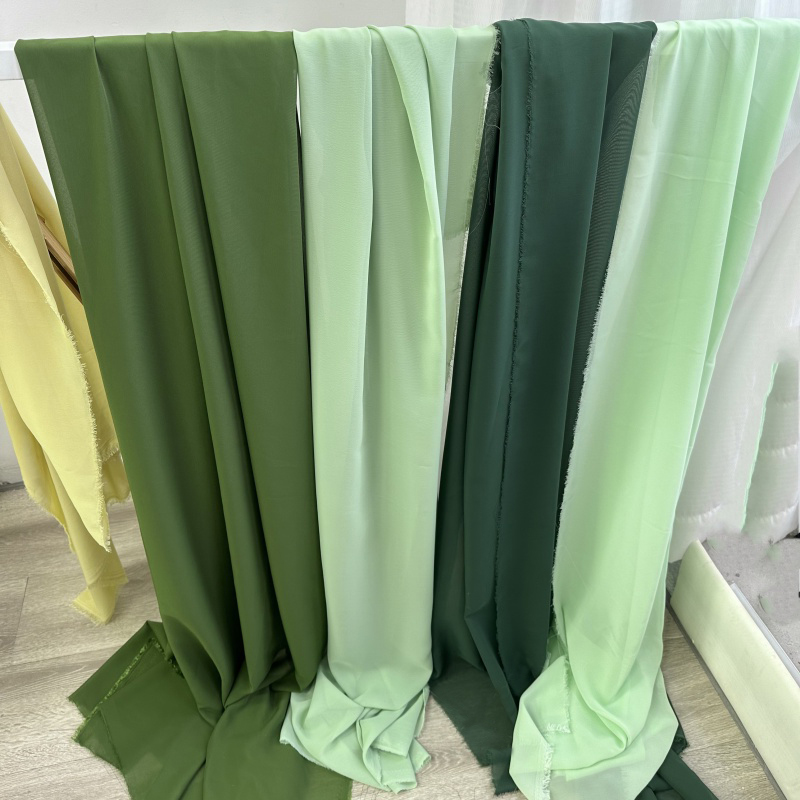 Olive Avocado Green Chiffon Fa - Wedding Backdrop Curtain ulasan dan harga