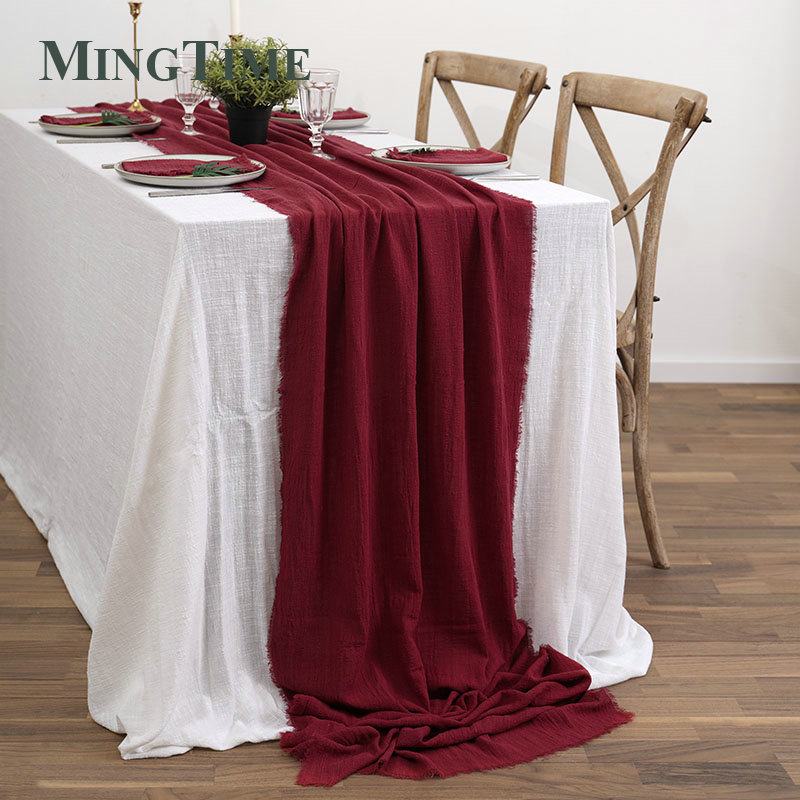 Table Runners Rustic Cotton Ga - Wedding Supply Rentals ulasan dan harga