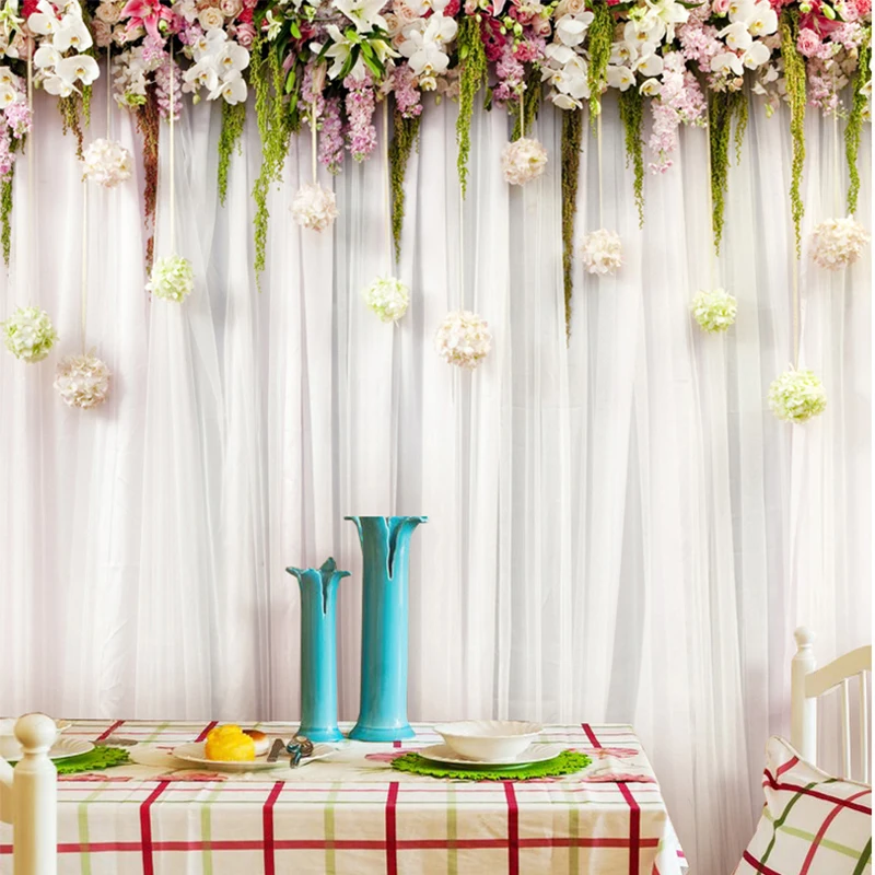 Custom Wall Cloth Fashion Flow - Wedding Backdrop Curtain ulasan dan harga