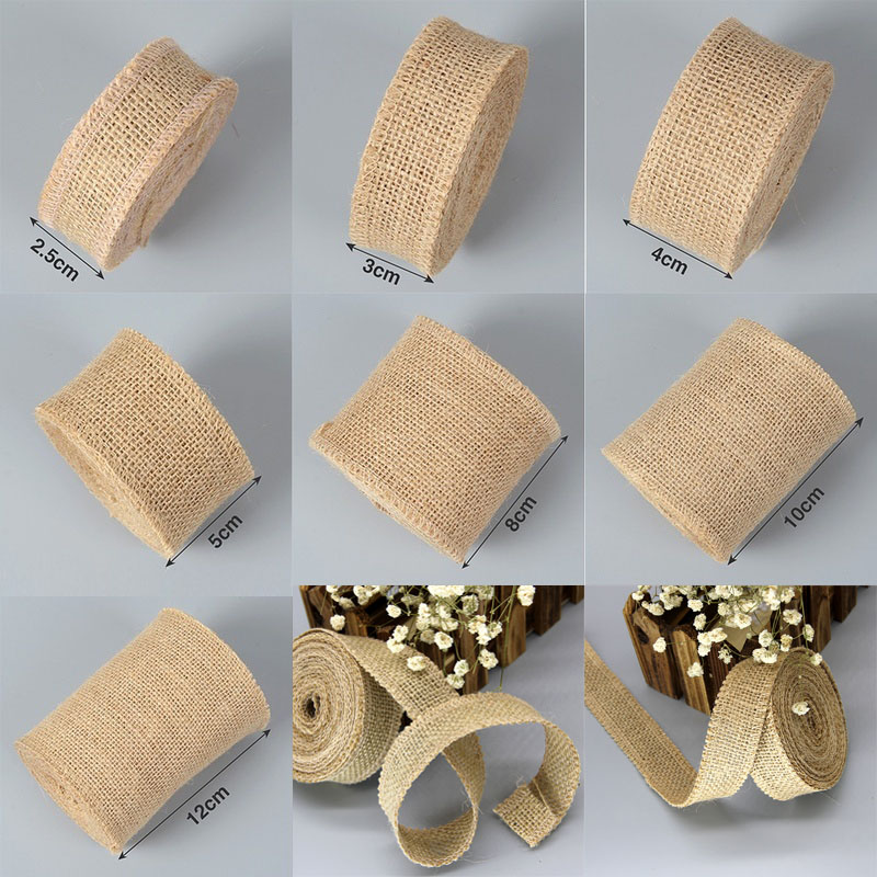 2M/Roll Natural Jute Burlap Ri - Wedding Supply Rentals ulasan dan harga