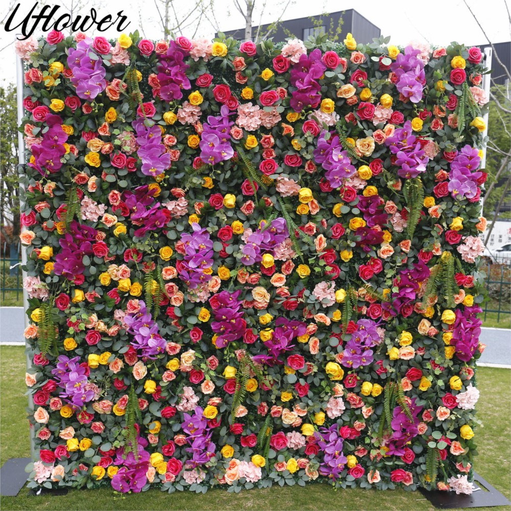 Uflower 5D Red Purple Rose Gre - Wedding Backdrop Curtain ulasan dan harga