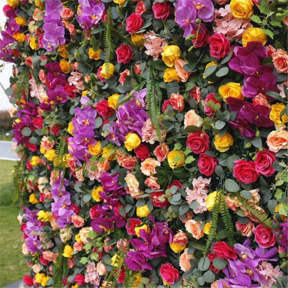 Uflower 5D Red Purple Rose Gre - Wedding Backdrop Curtain ulasan dan harga