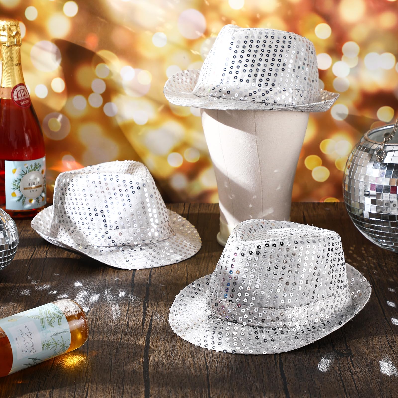 12-36Pcs Sequin Hats Bulk Glit - Wedding Supply Bulk ulasan dan harga