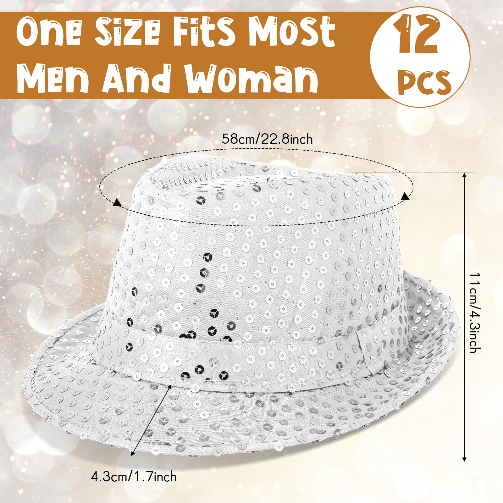 12-36Pcs Sequin Hats Bulk Glit - Wedding Supply Bulk ulasan dan harga