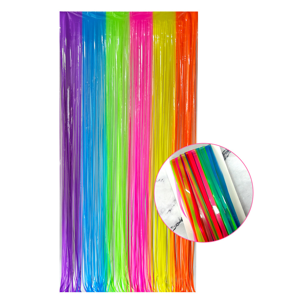 Multi-Color Glow in the Dark F - Wedding Backdrop Curtain ulasan dan harga
