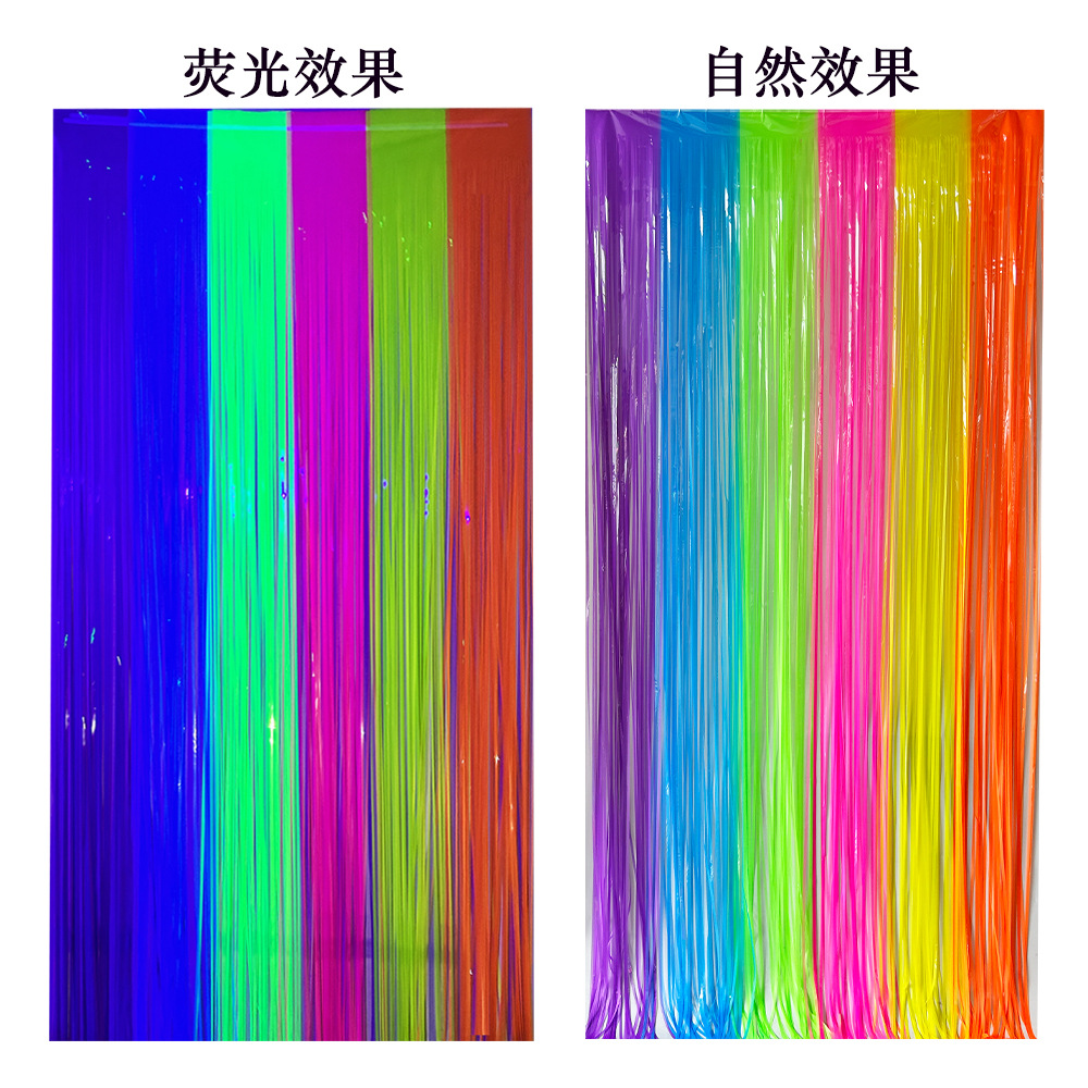 Multi-Color Glow in the Dark F - Wedding Backdrop Curtain ulasan dan harga