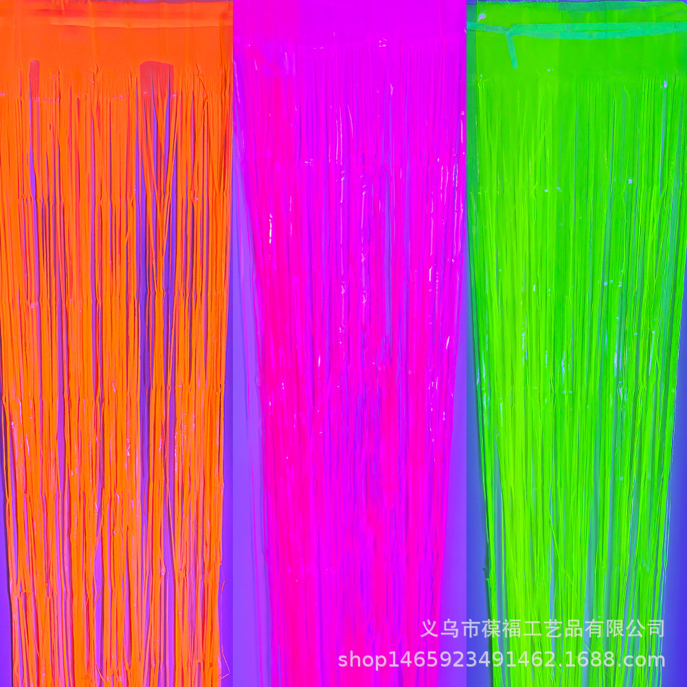Multi-Color Glow in the Dark F - Wedding Backdrop Curtain ulasan dan harga