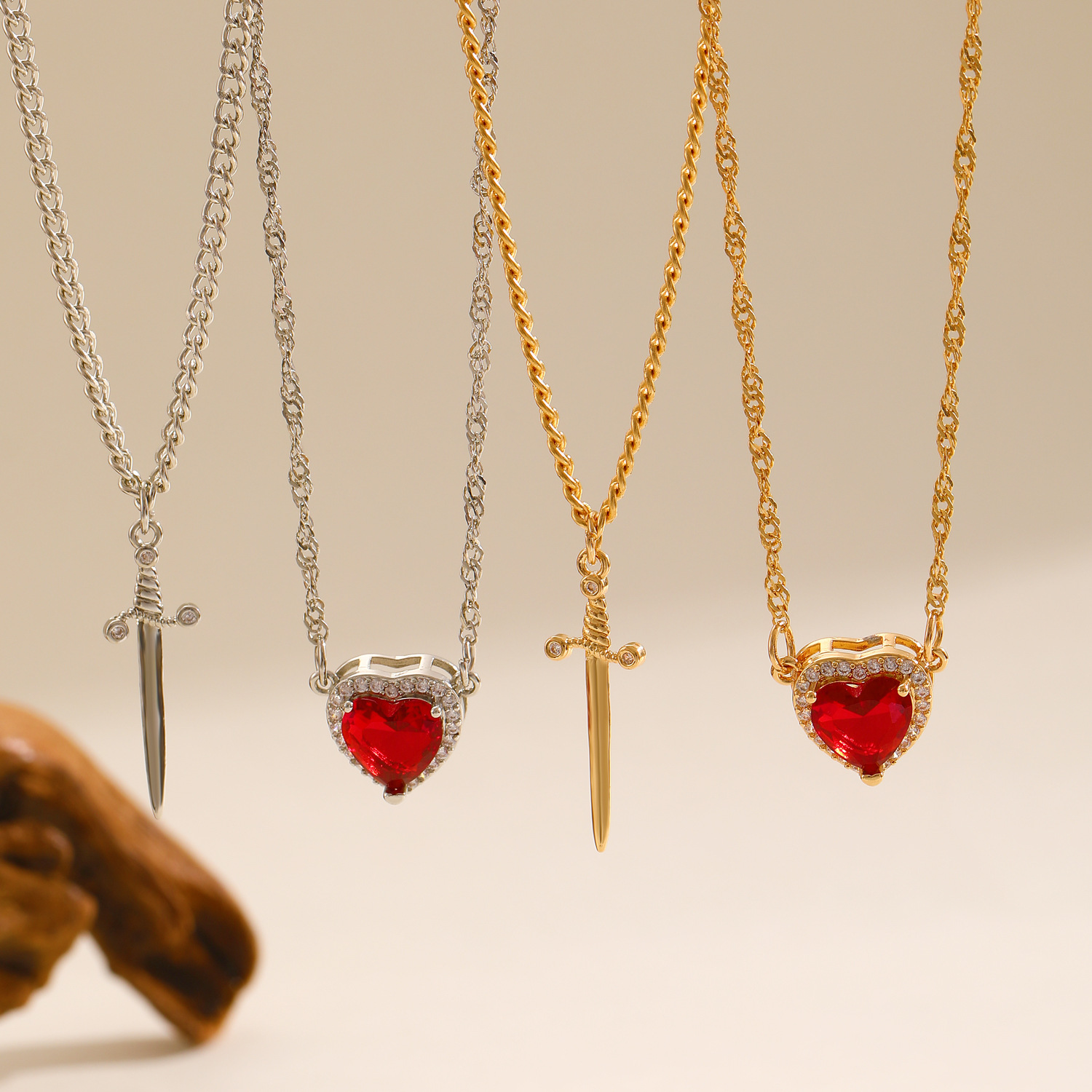 Gothic Heart and Sword Couple  - Wedding Qw ulasan dan harga