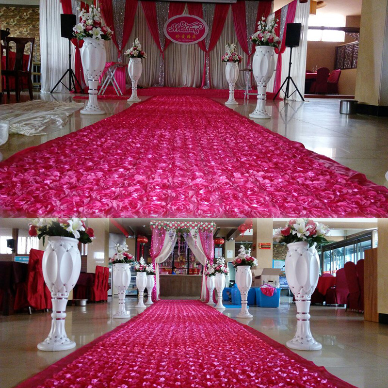 10Yard Satin Fabric 3D Rose Fl - Wedding Backdrop Curtain ulasan dan harga