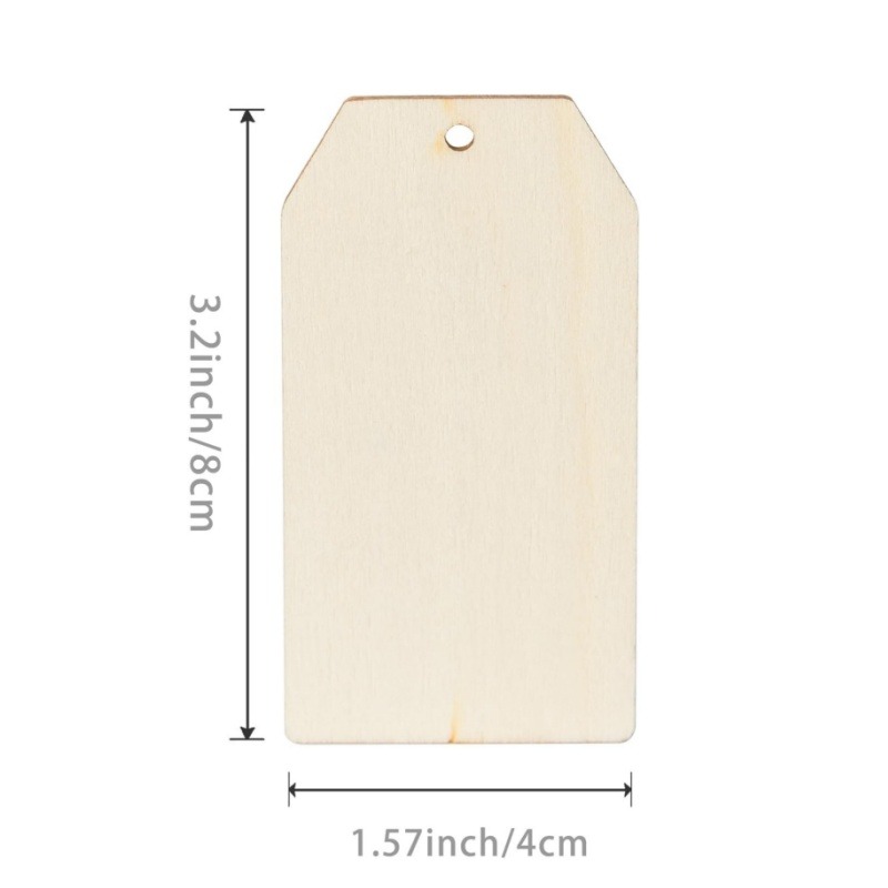 10 Pcs Wooden Gift Tags, Natur - Wedding Supply Rentals ulasan dan harga