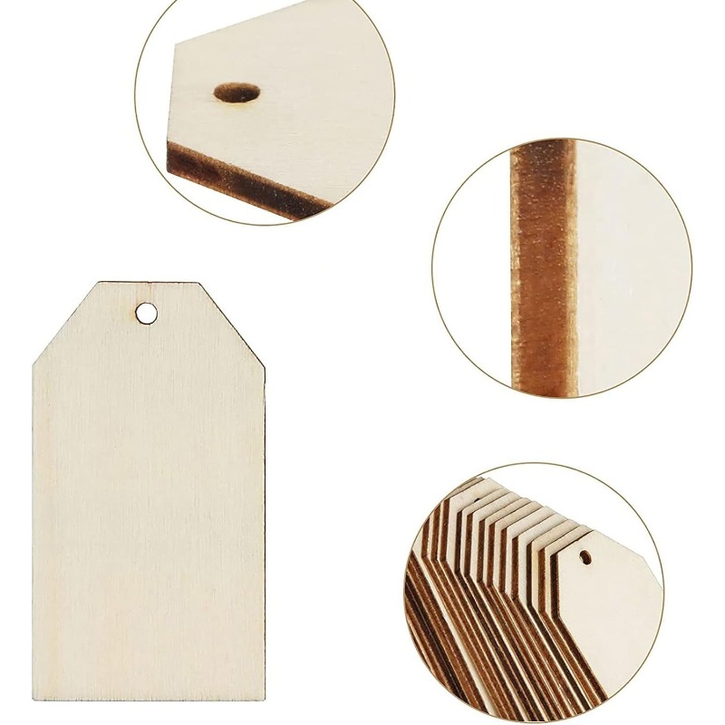 10 Pcs Wooden Gift Tags, Natur - Wedding Supply Rentals ulasan dan harga