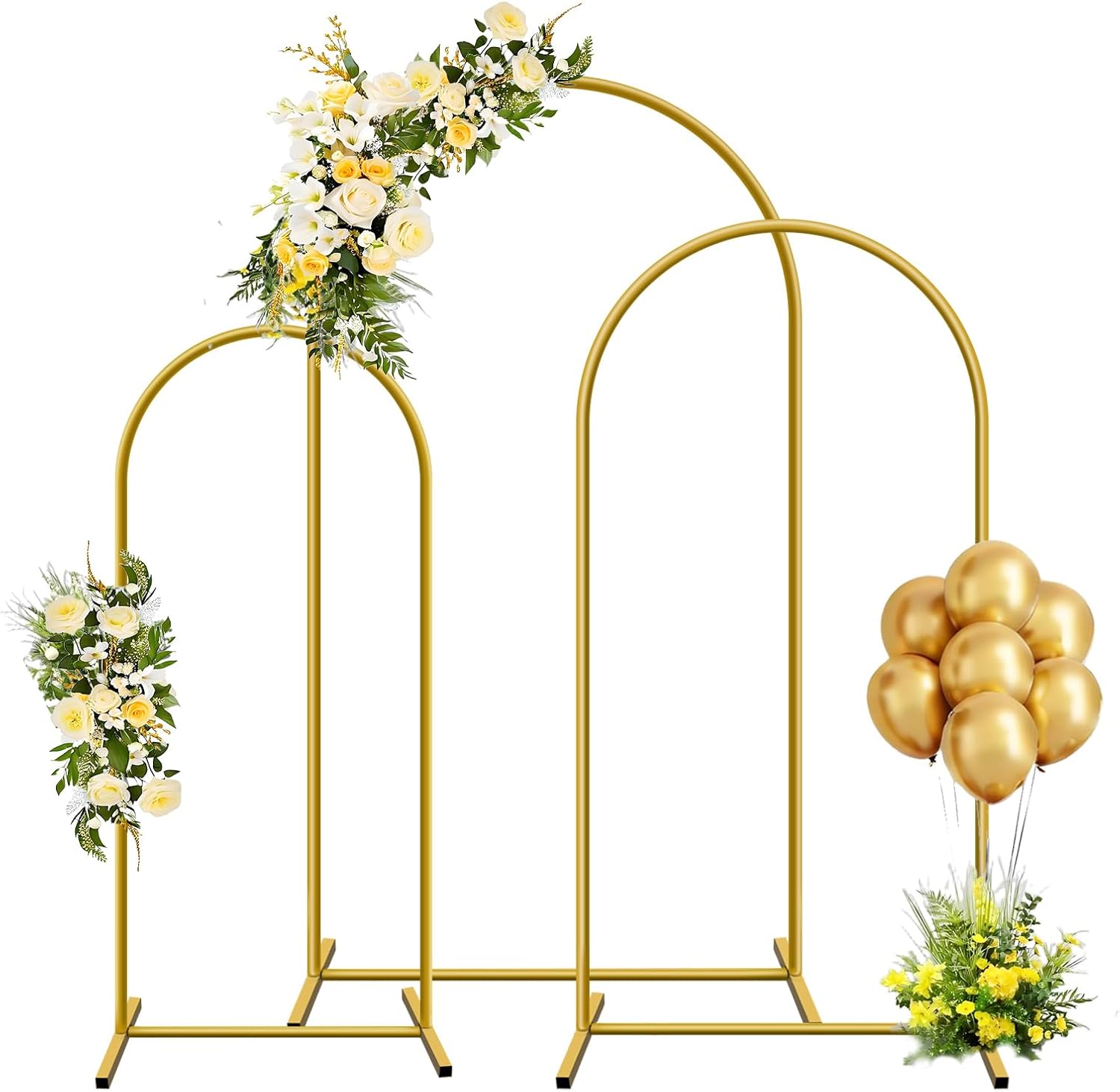 1pc Gold Metal Arch Backdrop S - Confetti Balloon Set ulasan dan harga