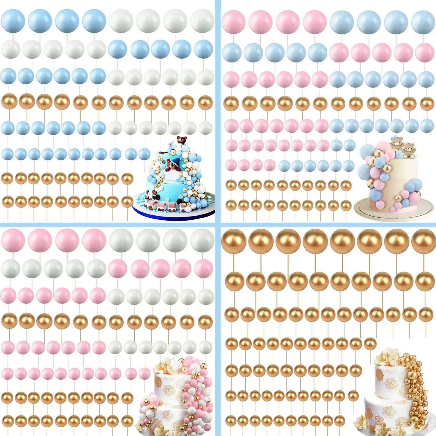 68Pcs Balls Cake Topper Decora - Confetti Balloon Set ulasan dan harga