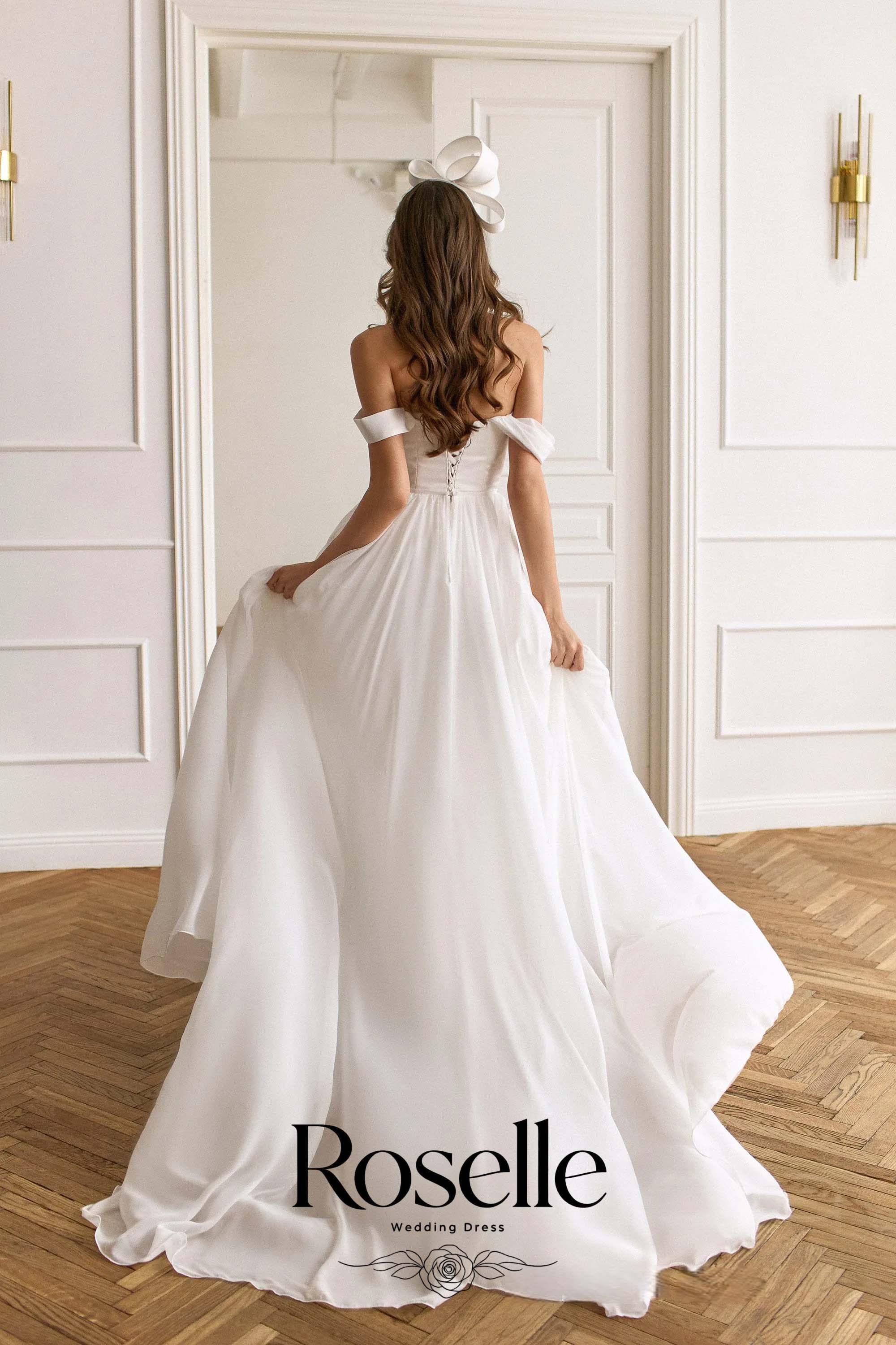 ROSELLE V-Neck A-Line Elegant  - Wedding Qw ulasan dan harga