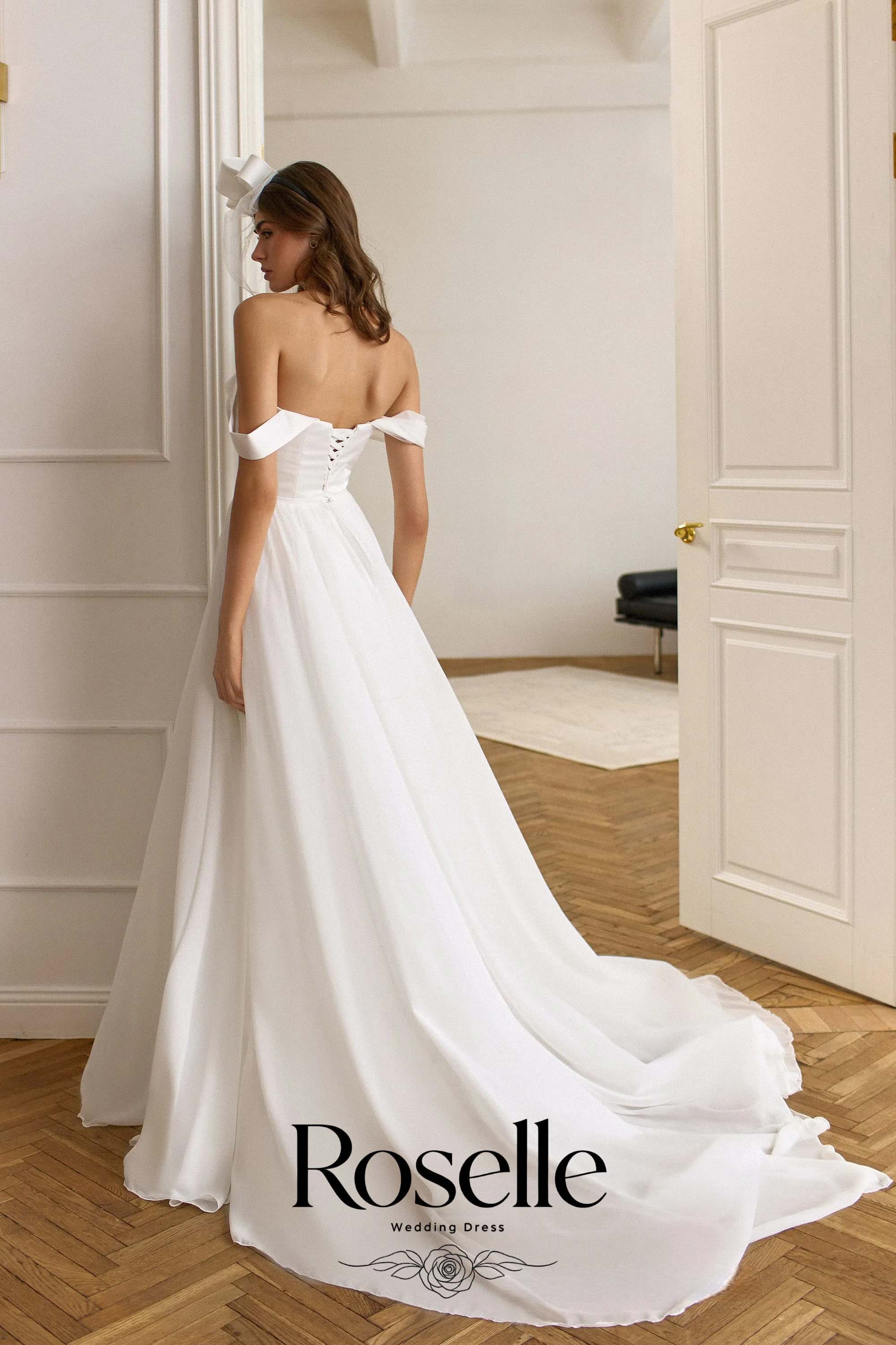 ROSELLE V-Neck A-Line Elegant  - Wedding Qw ulasan dan harga