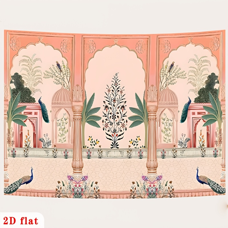 Ornate Mughal Floral Peacock B - Wedding Backdrop Curtain ulasan dan harga