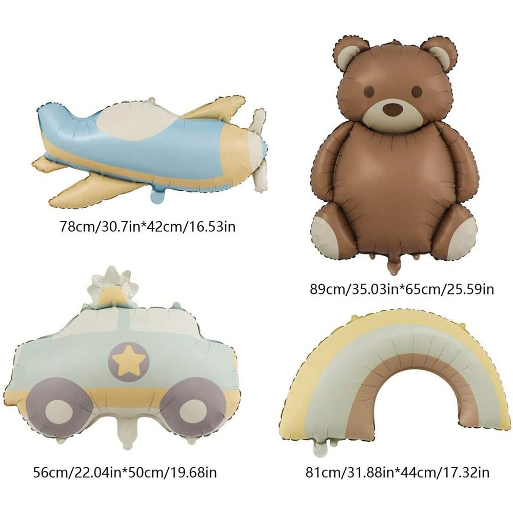 Big Matte Brown Bear Foil Ball - Confetti Balloon Set ulasan dan harga
