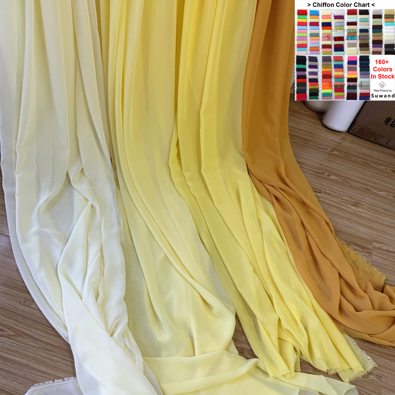 Yellow Orange Chiffon Fabric B - Wedding Backdrop Curtain ulasan dan harga
