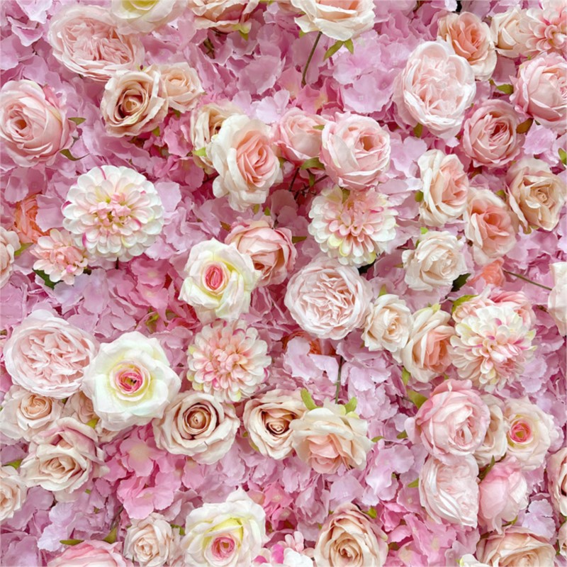 Uflower Pink Rose Hydrangea Cl - Wedding Backdrop Curtain ulasan dan harga