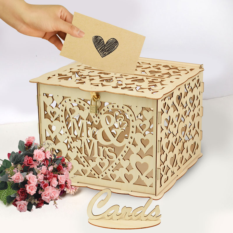 Wedding Wooden Gifts Card Boxe - Wedding Supply Rentals ulasan dan harga