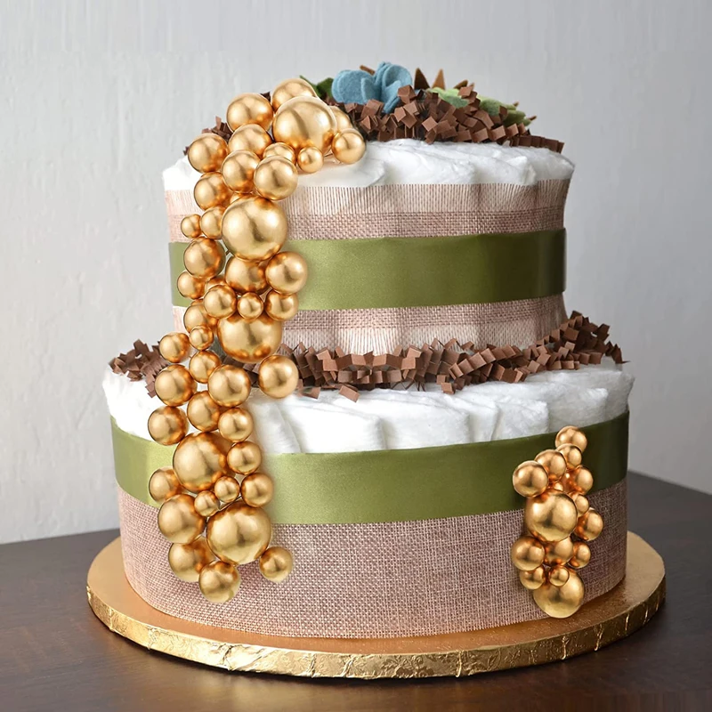 80 Pcs Gold Balls Cake Topper  - Confetti Balloon Set ulasan dan harga