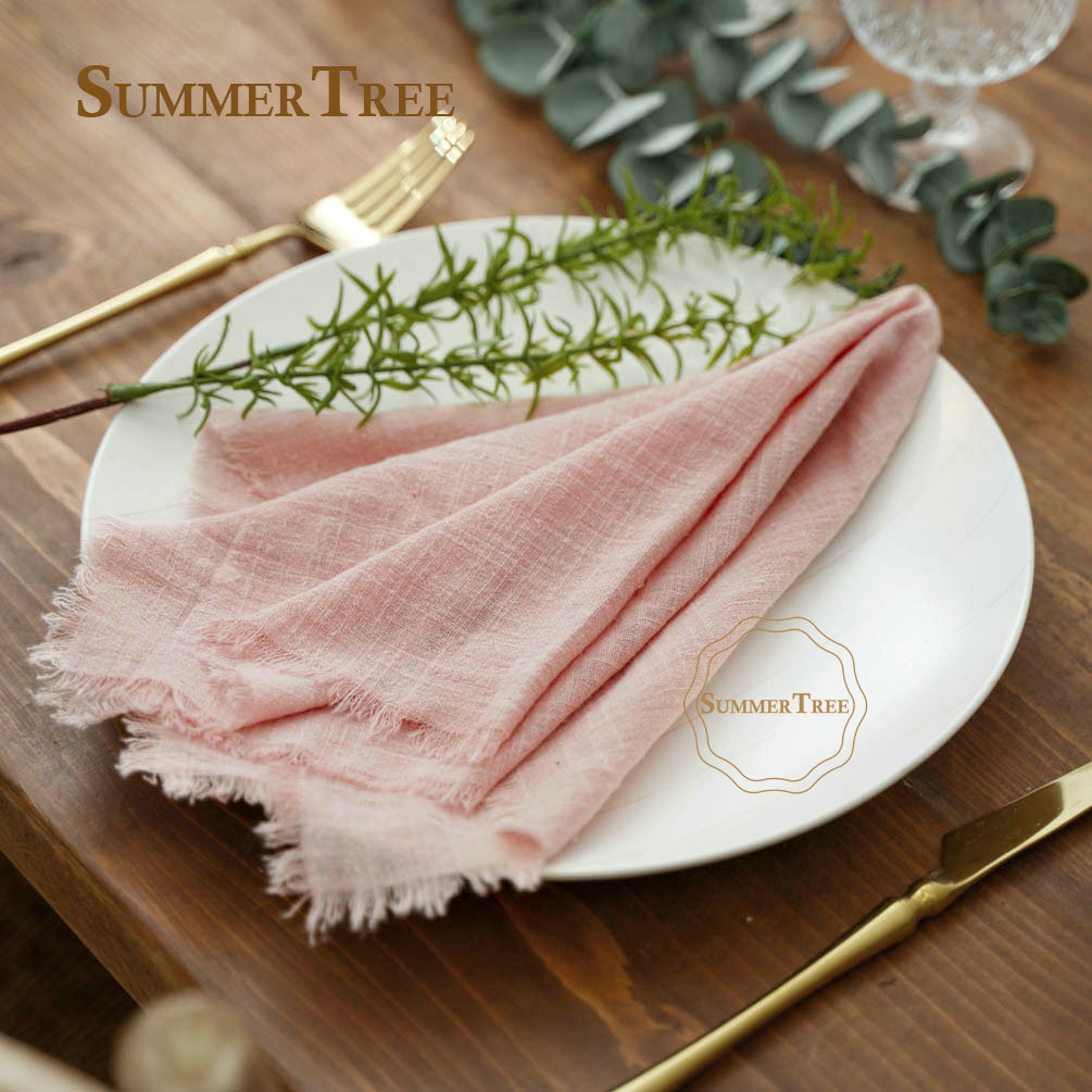 12pcs Retro Napkins 42x42cm Ru - Wedding Supply Rentals ulasan dan harga