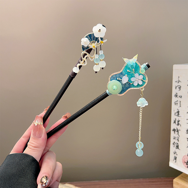 Classic Tassel Hair Stick Blac - Wedding Decoration Supply ulasan dan harga