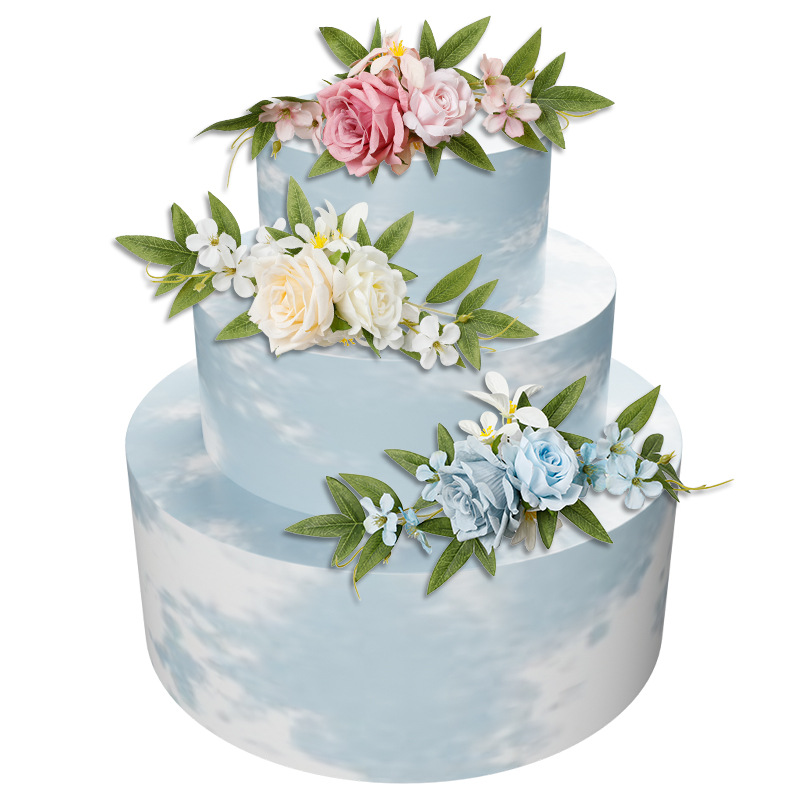 Yannew Pre-made Pink White Cak - Wedding Supply Rentals ulasan dan harga