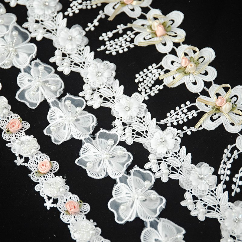 Lace For Crafts 3D Flower Embr - Wedding Water Supply ulasan dan harga