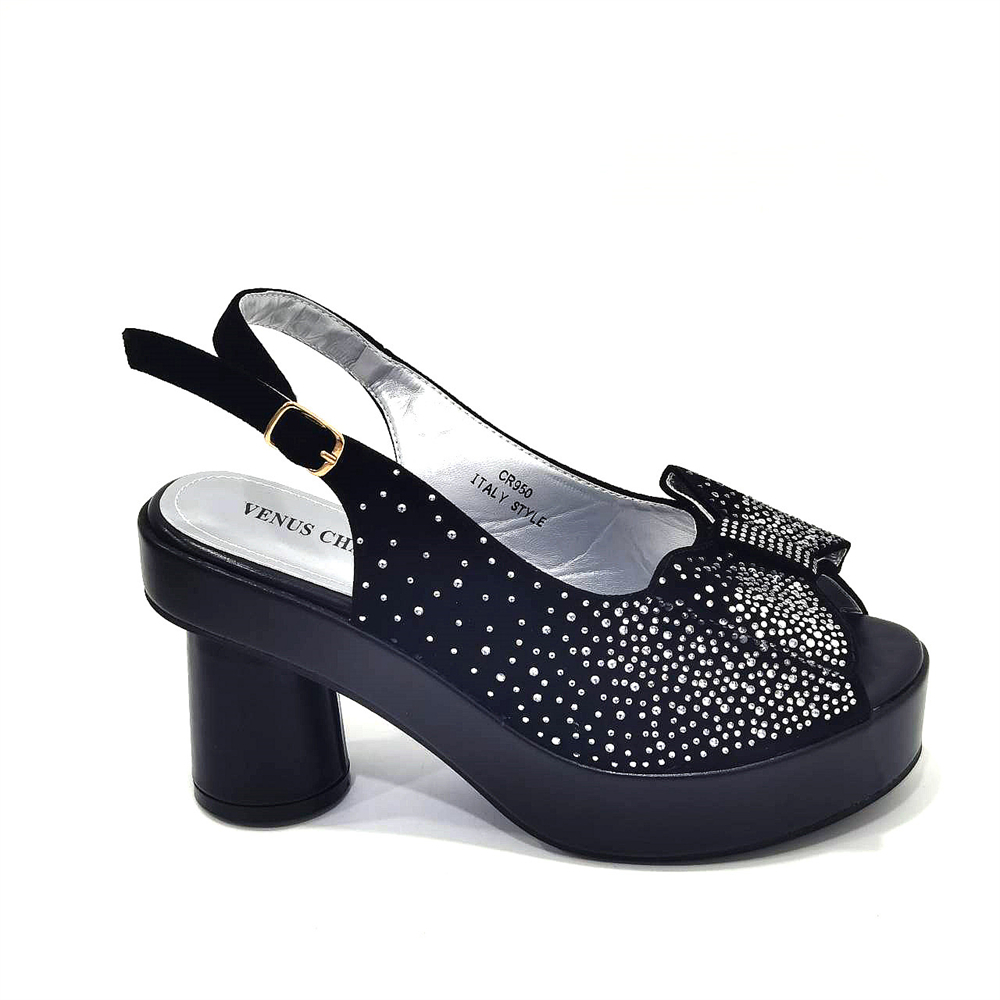 Women's Elegant Black Chunky H - Wedding Packaging ulasan dan harga